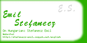 emil stefanecz business card